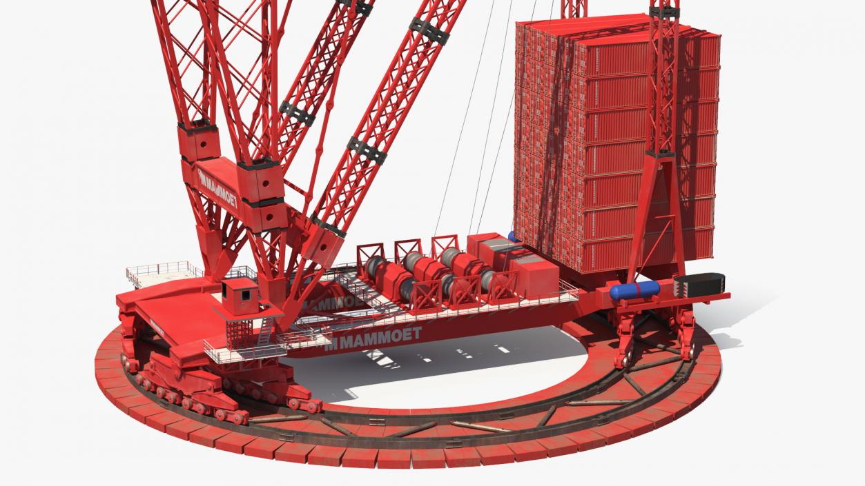 Heavy Lift Ring Crane Mammoet 3D model