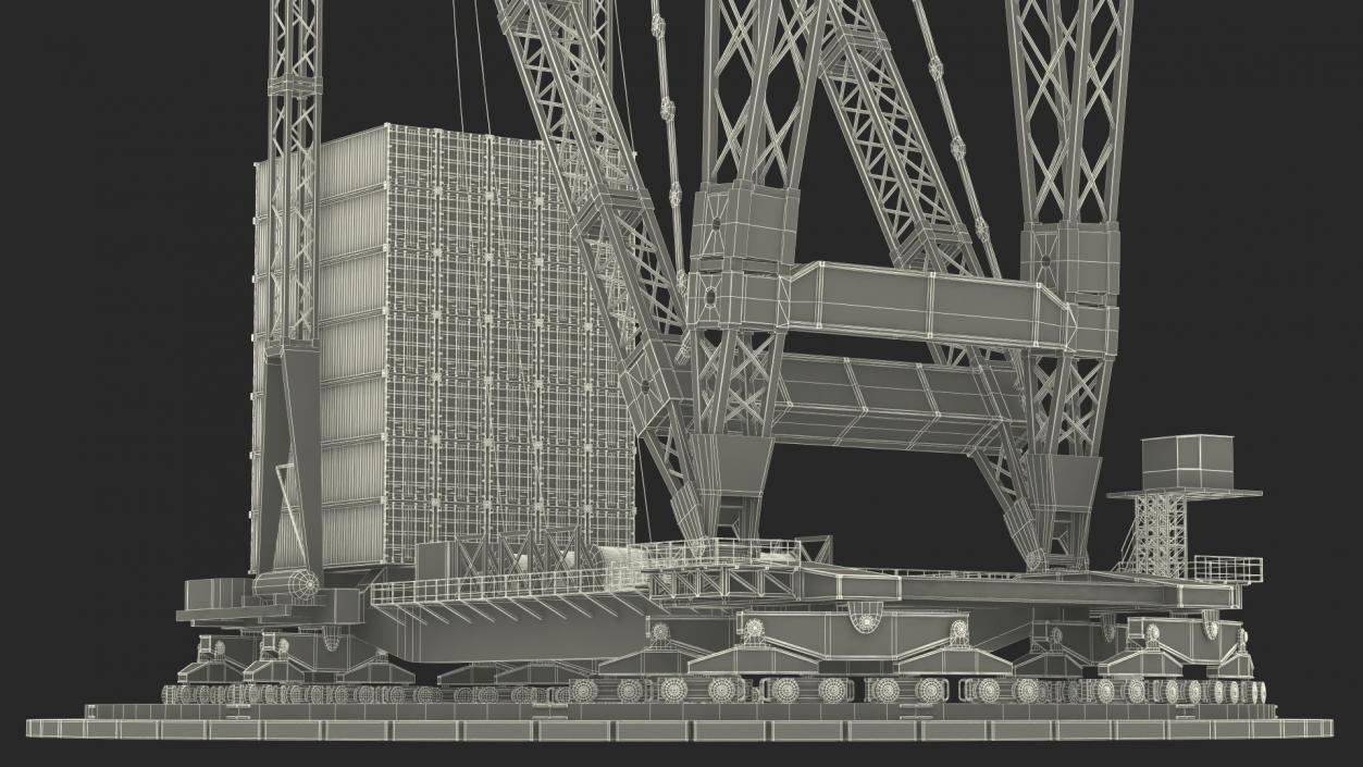 Heavy Lift Ring Crane Mammoet 3D model