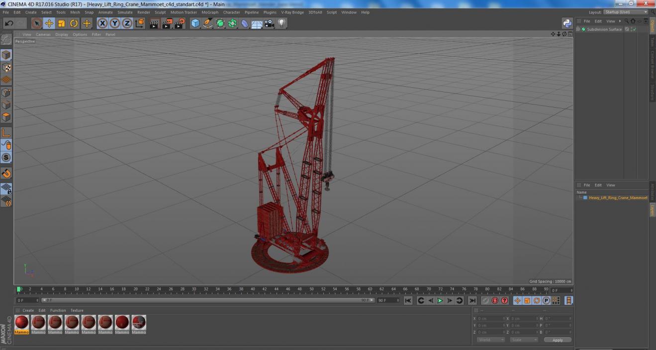 Heavy Lift Ring Crane Mammoet 3D model