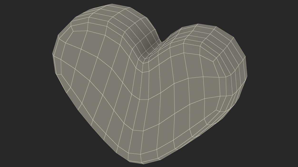 3D Pink and White Marshmallow Hearts model