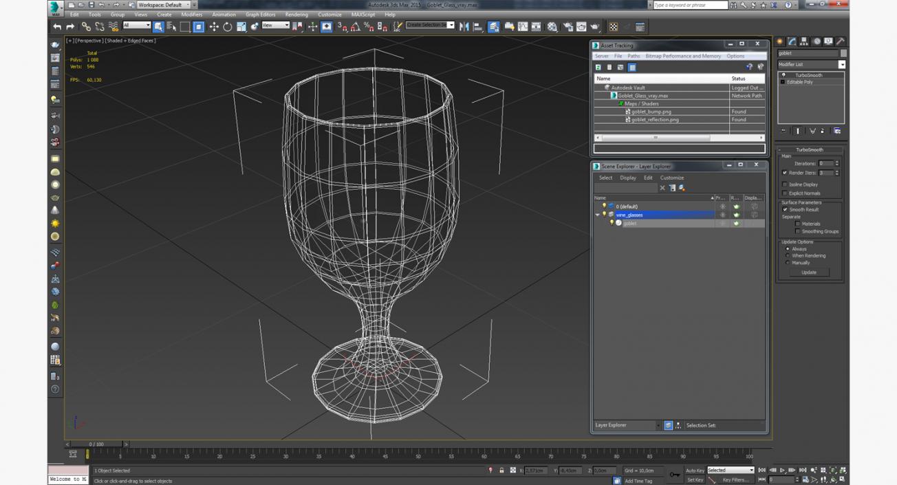 Goblet Glass 3D