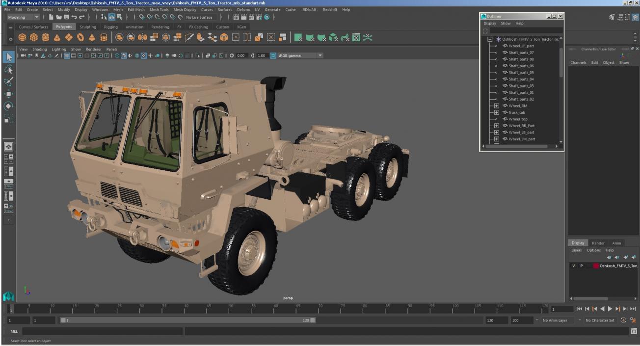 3D Oshkosh FMTV 5 Ton Tractor