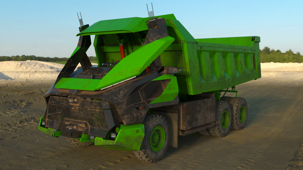 Dirty Autonomous Electric Dump Truck Dirty 3D