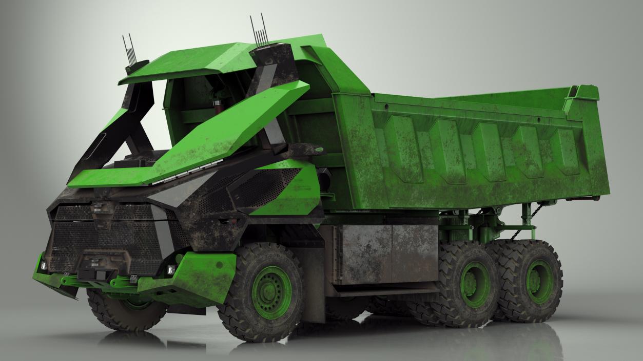 Dirty Autonomous Electric Dump Truck Dirty 3D