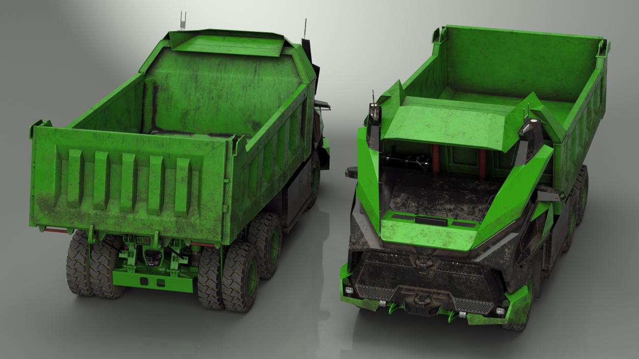 Dirty Autonomous Electric Dump Truck Dirty 3D