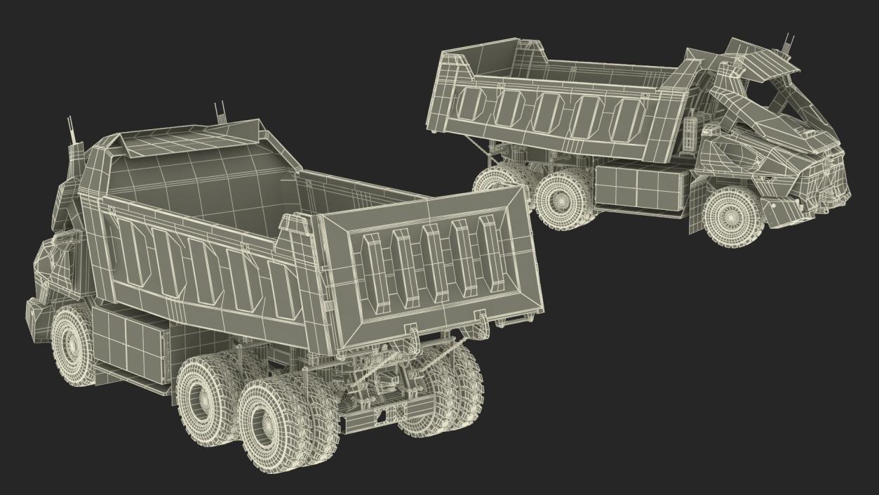 Dirty Autonomous Electric Dump Truck Dirty 3D