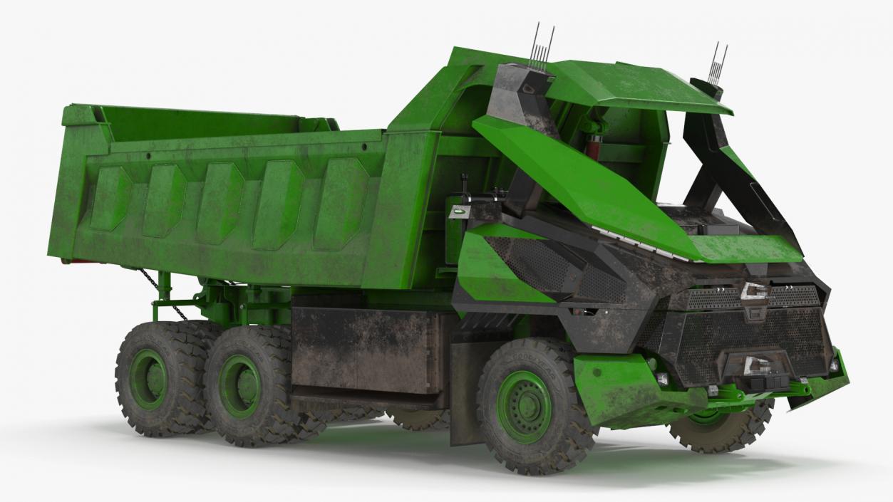 Dirty Autonomous Electric Dump Truck Dirty 3D