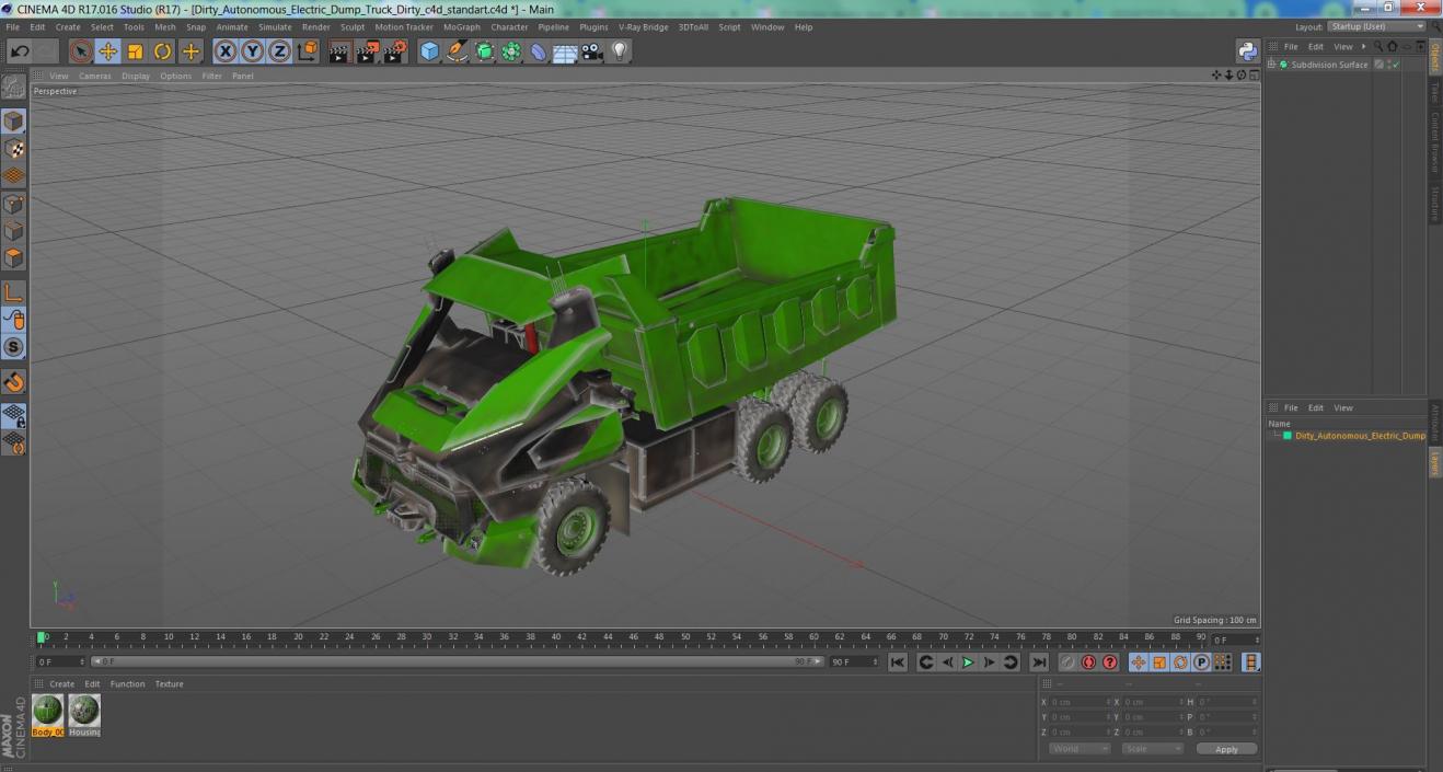 Dirty Autonomous Electric Dump Truck Dirty 3D