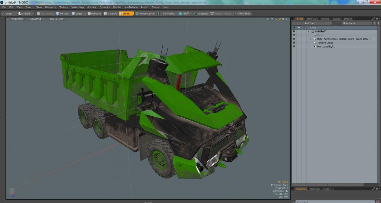 Dirty Autonomous Electric Dump Truck Dirty 3D