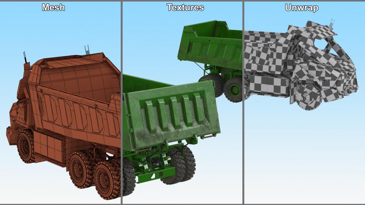 Dirty Autonomous Electric Dump Truck Dirty 3D