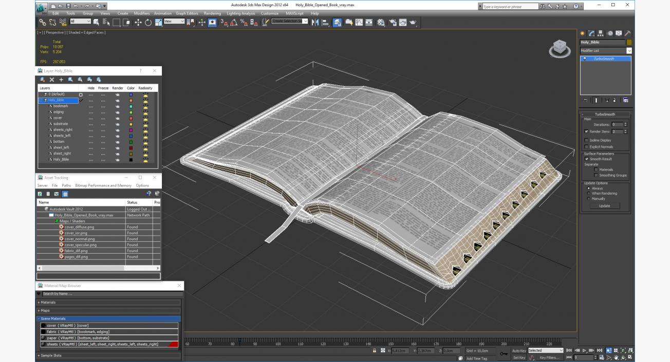 Holy Bible Opened Book 3D