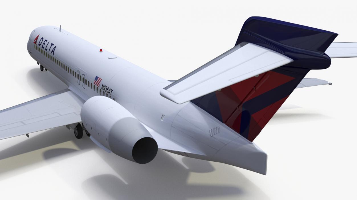 3D Boeing 717-200 Delta Airlines Livery