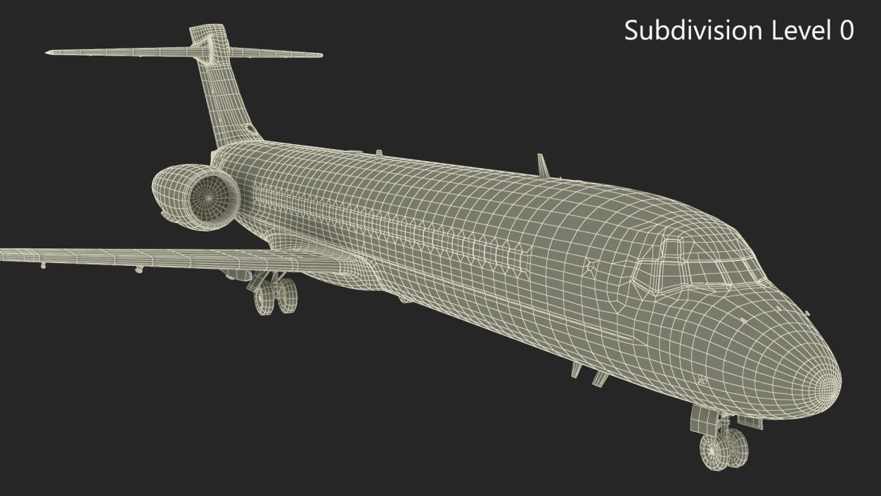 3D Boeing 717-200 Delta Airlines Livery