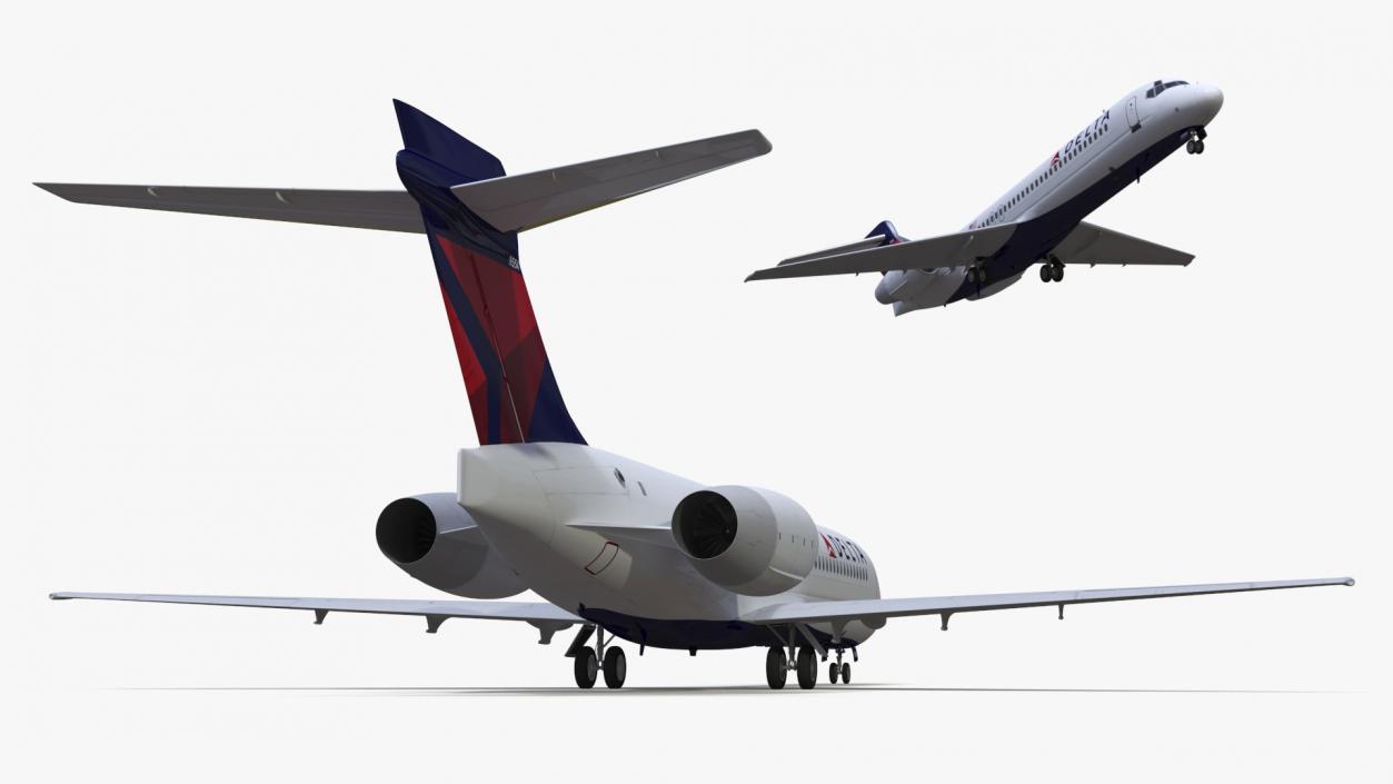 3D Boeing 717-200 Delta Airlines Livery