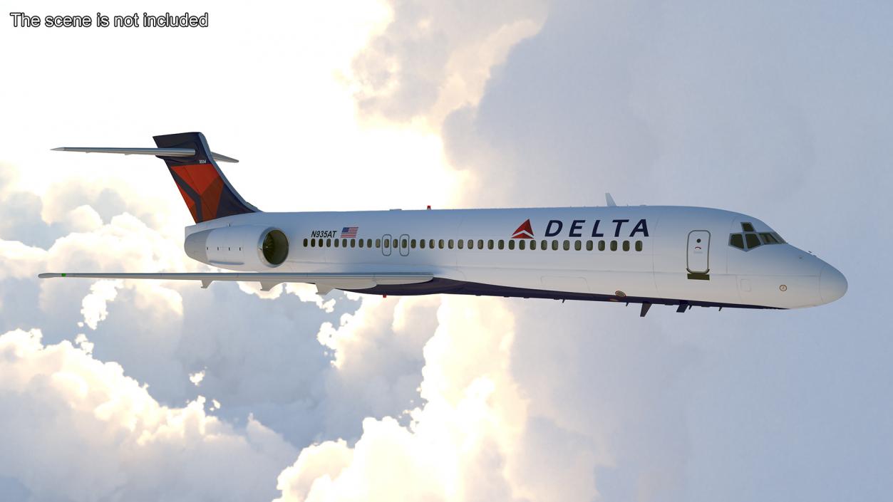 3D Boeing 717-200 Delta Airlines Livery