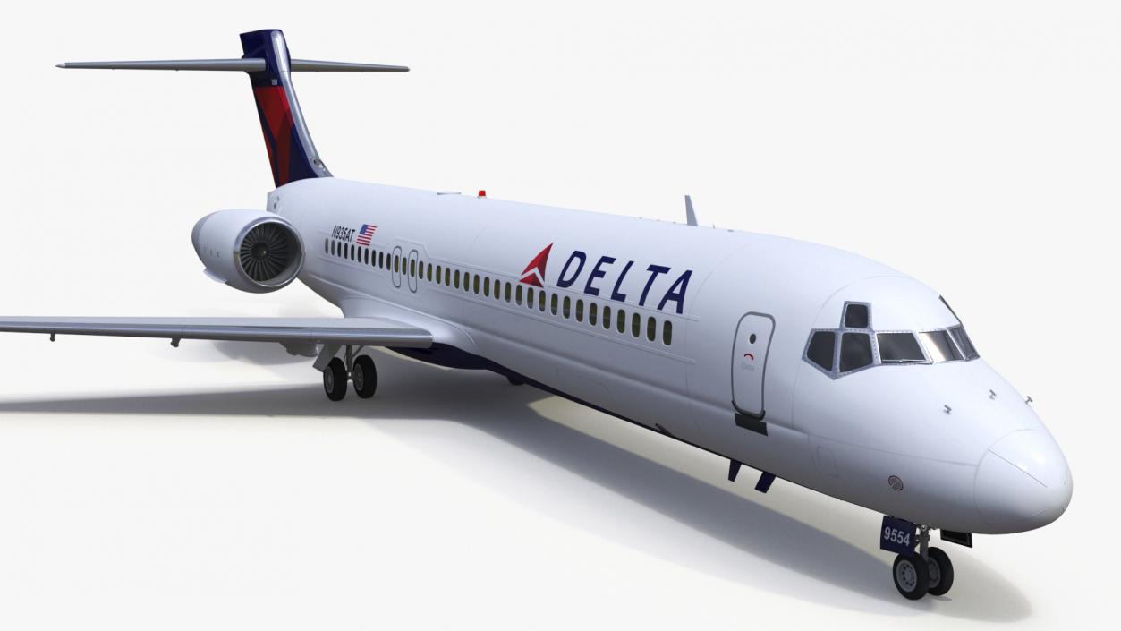 3D Boeing 717-200 Delta Airlines Livery