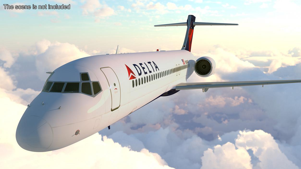 3D Boeing 717-200 Delta Airlines Livery