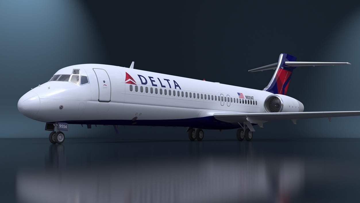 3D Boeing 717-200 Delta Airlines Livery