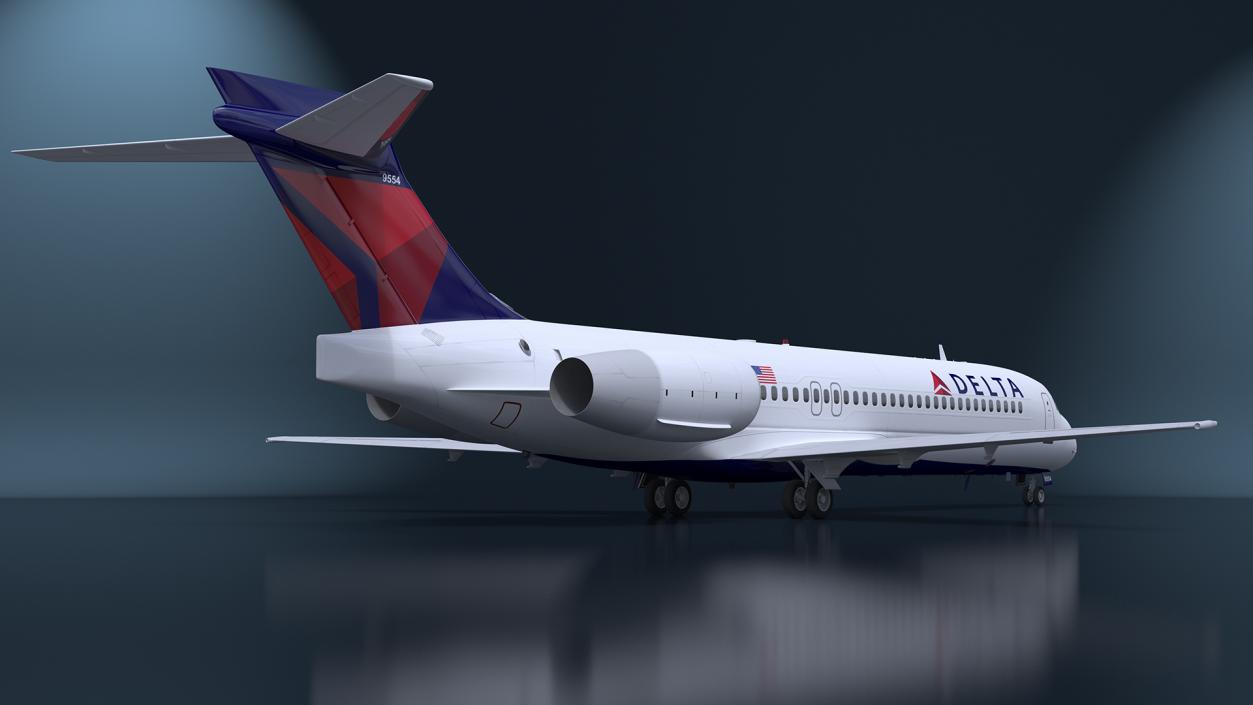 3D Boeing 717-200 Delta Airlines Livery