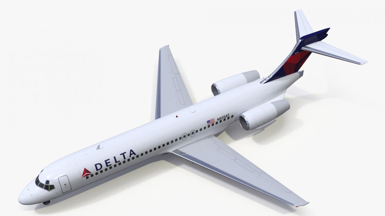 3D Boeing 717-200 Delta Airlines Livery