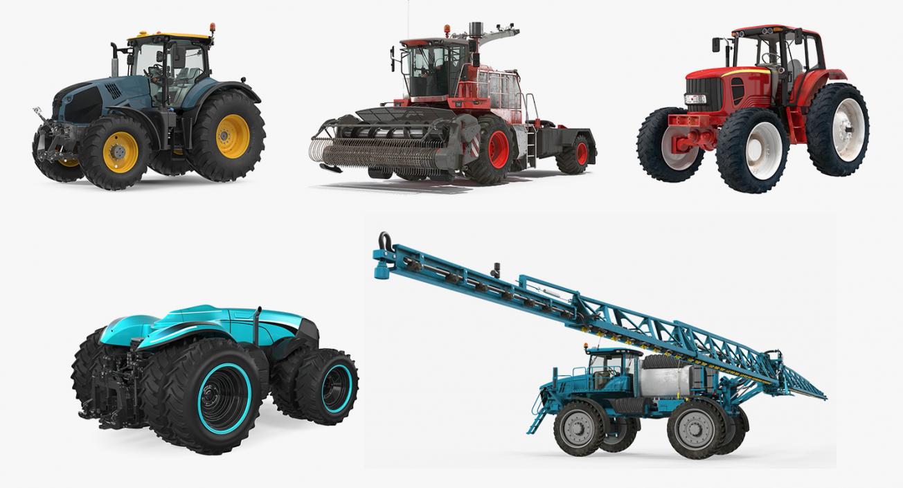 3D Farm Vehicles Collection 3