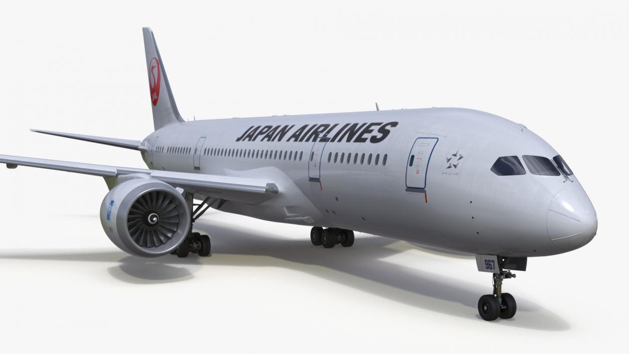 3D Boeing 787 Dreamliner Japan Airlines Rigged model