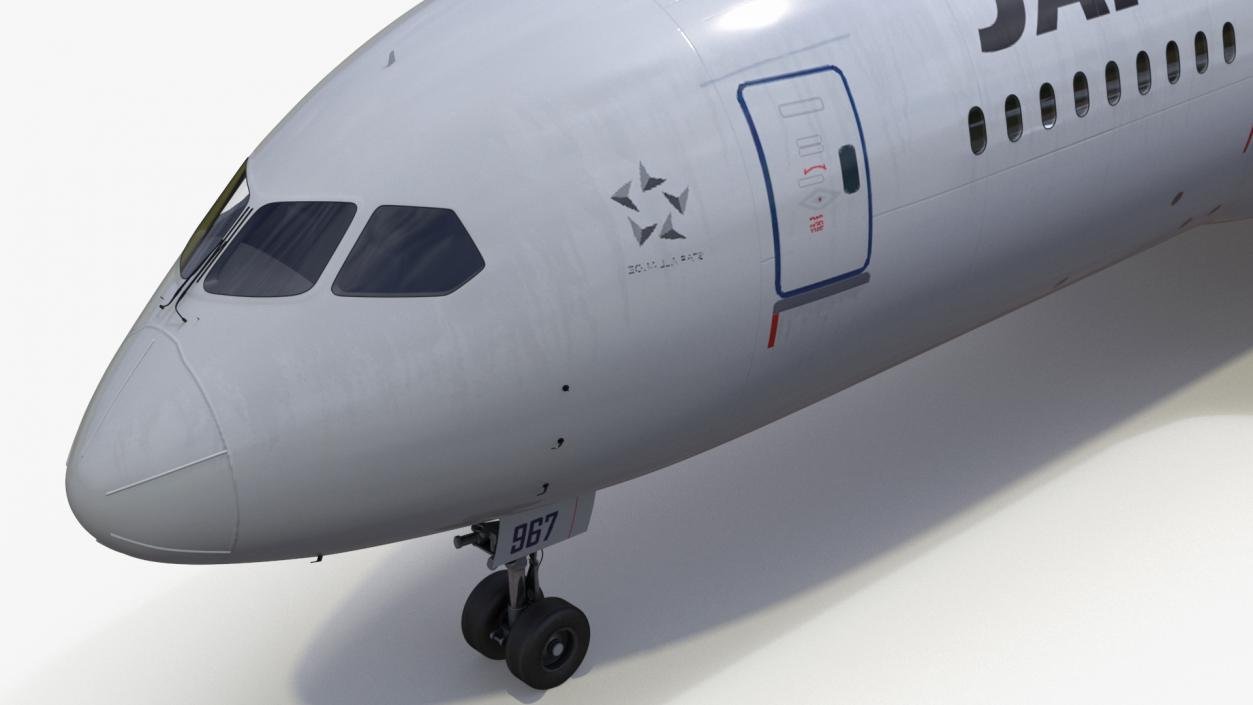 3D Boeing 787 Dreamliner Japan Airlines Rigged model