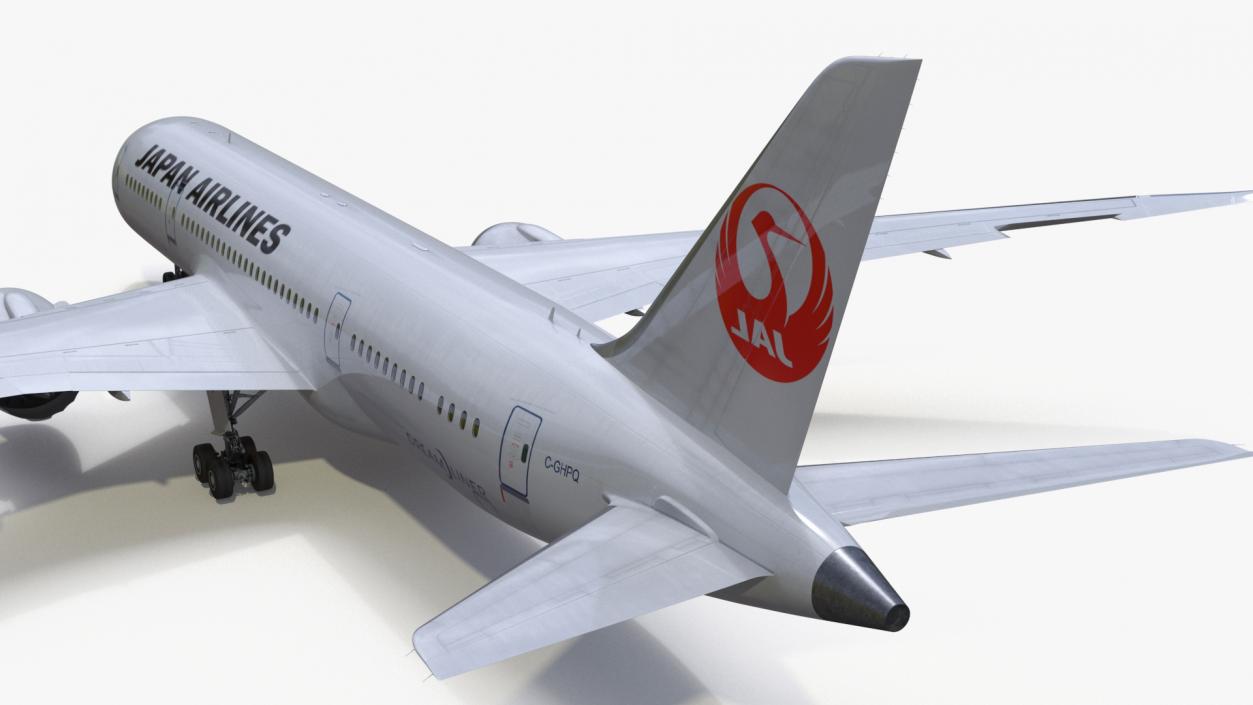 3D Boeing 787 Dreamliner Japan Airlines Rigged model