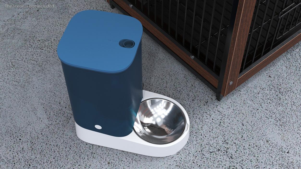 Automatic WiFi Pet Feeder Petkit Blue 3D