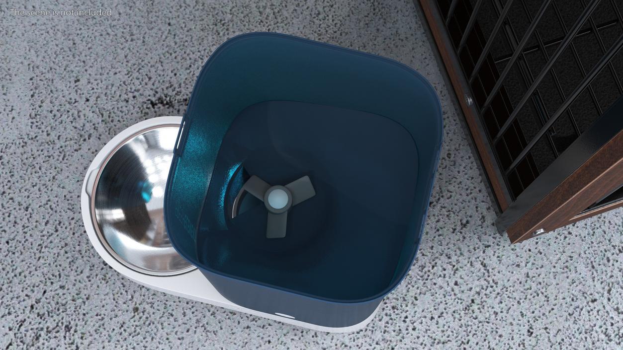 Automatic WiFi Pet Feeder Petkit Blue 3D