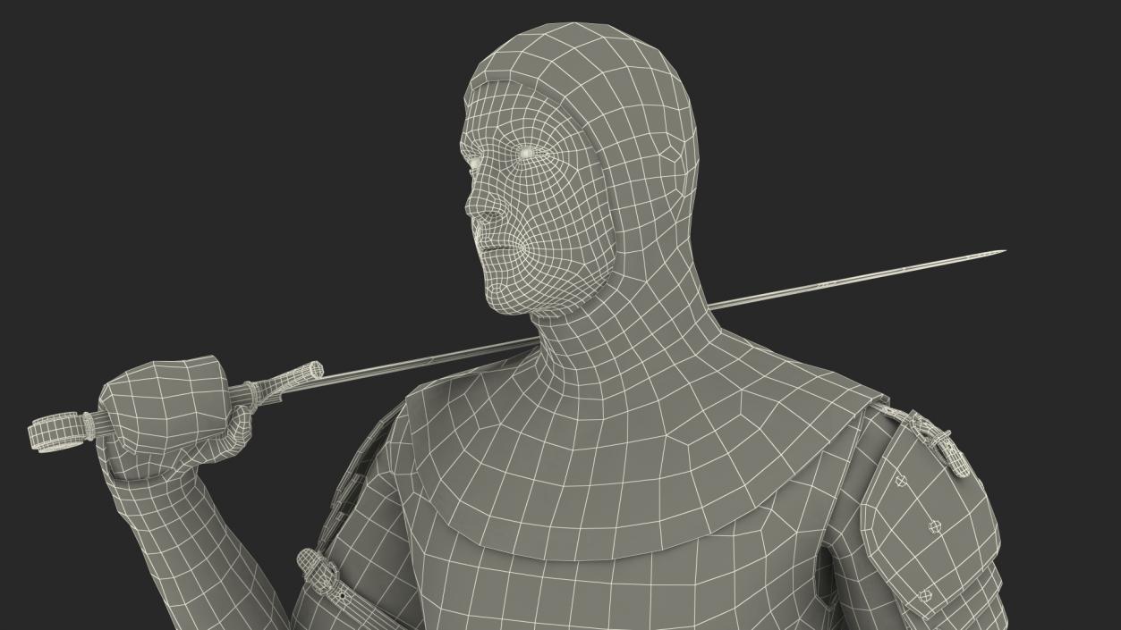 Knight Templar Set Rigged for Cinema 4D 3D model