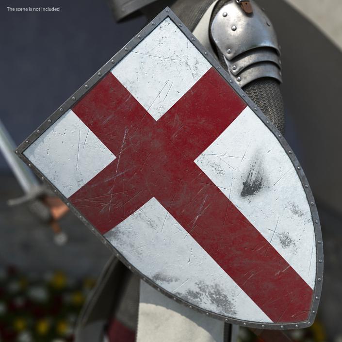 Knight Templar Set Rigged for Cinema 4D 3D model