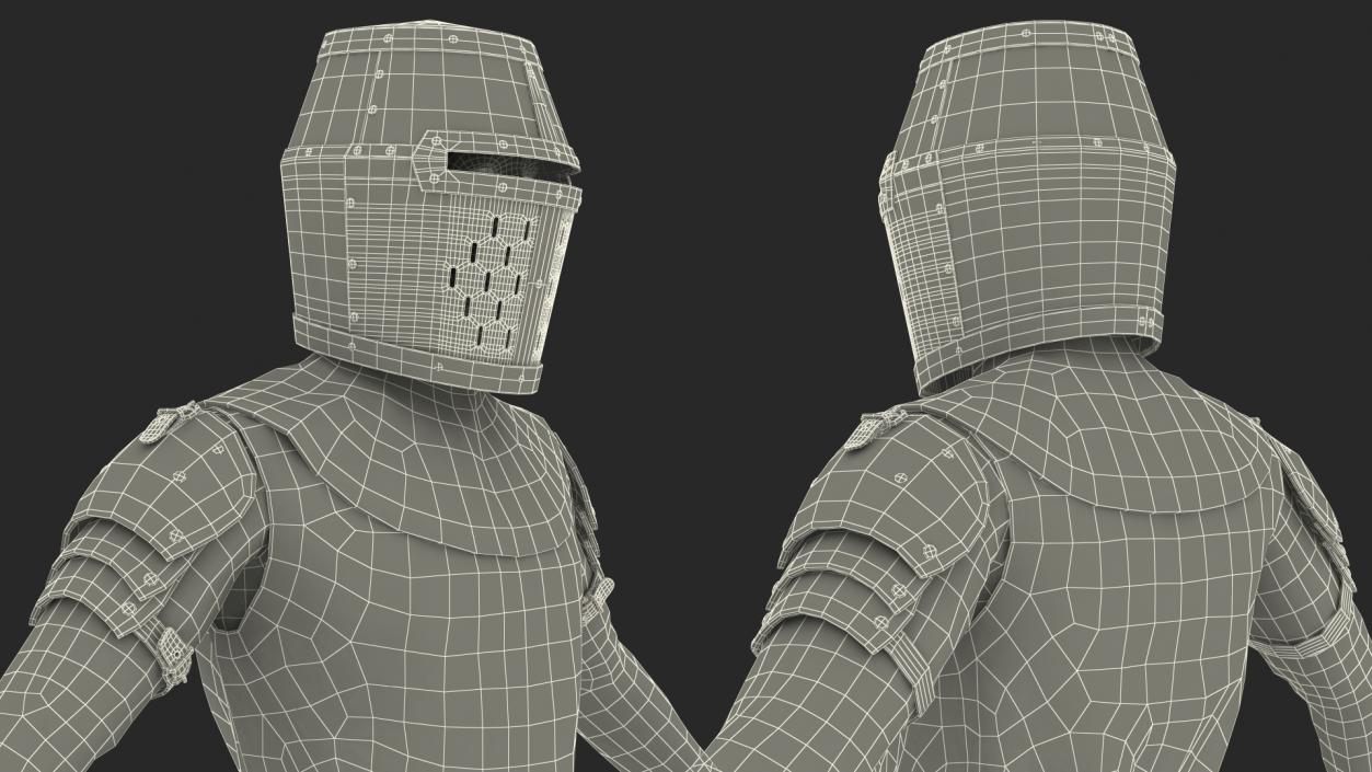 Knight Templar Set Rigged for Cinema 4D 3D model