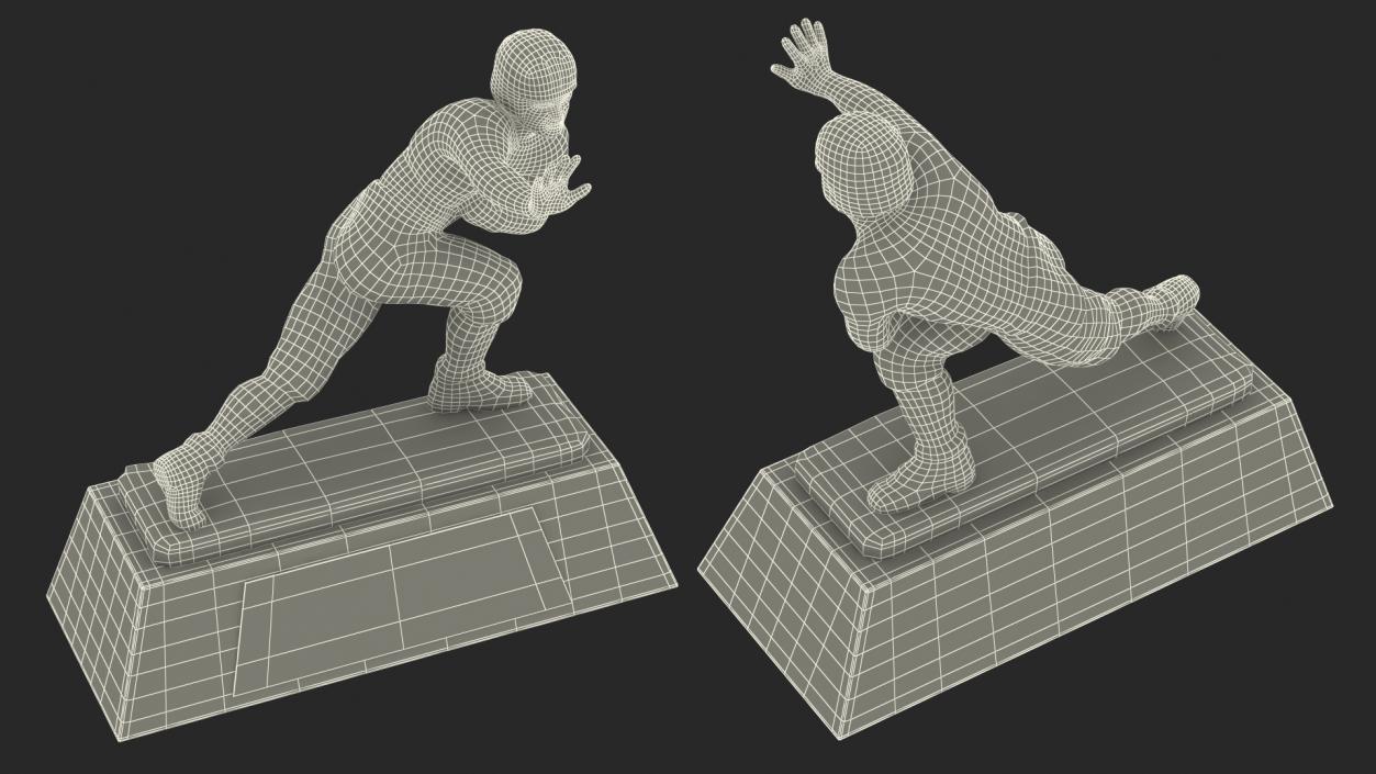 Heisman Memorial Trophy Black 3D model