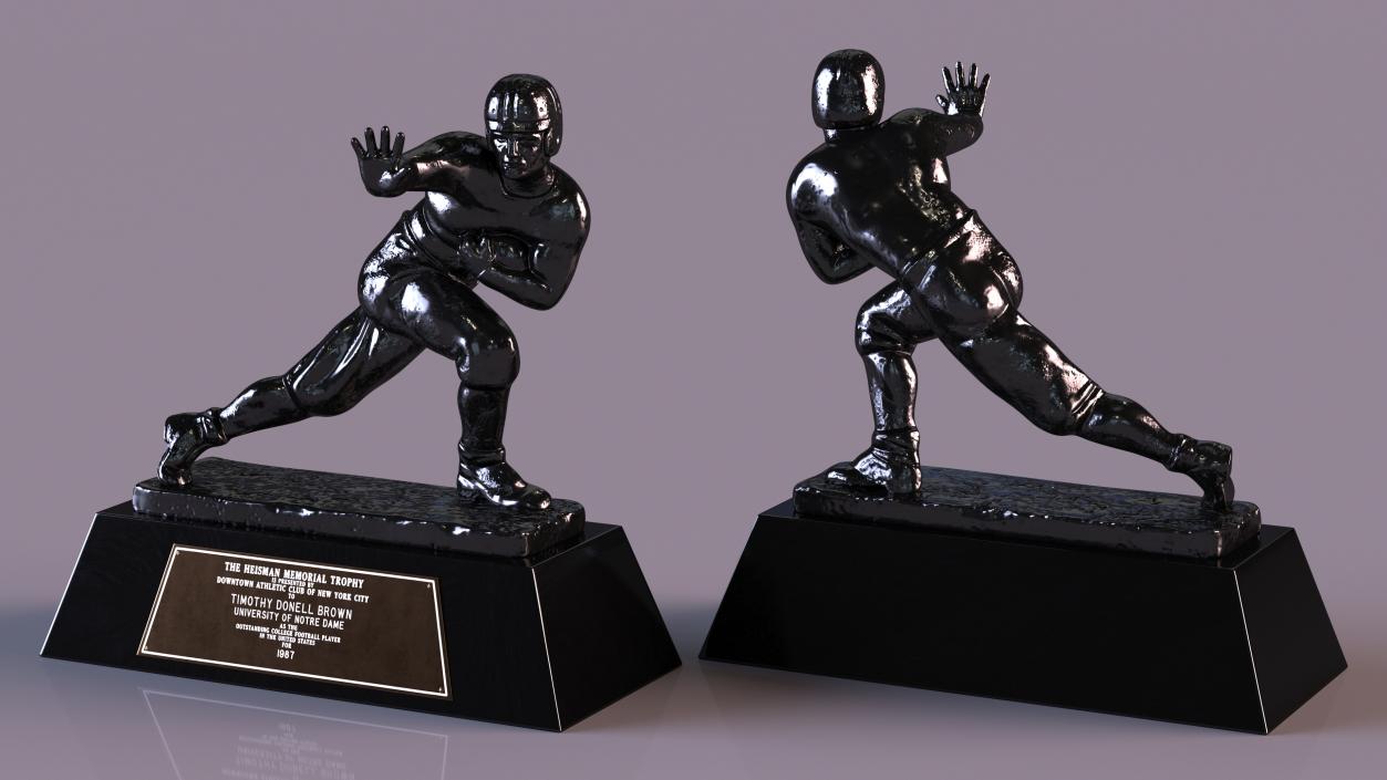 Heisman Memorial Trophy Black 3D model