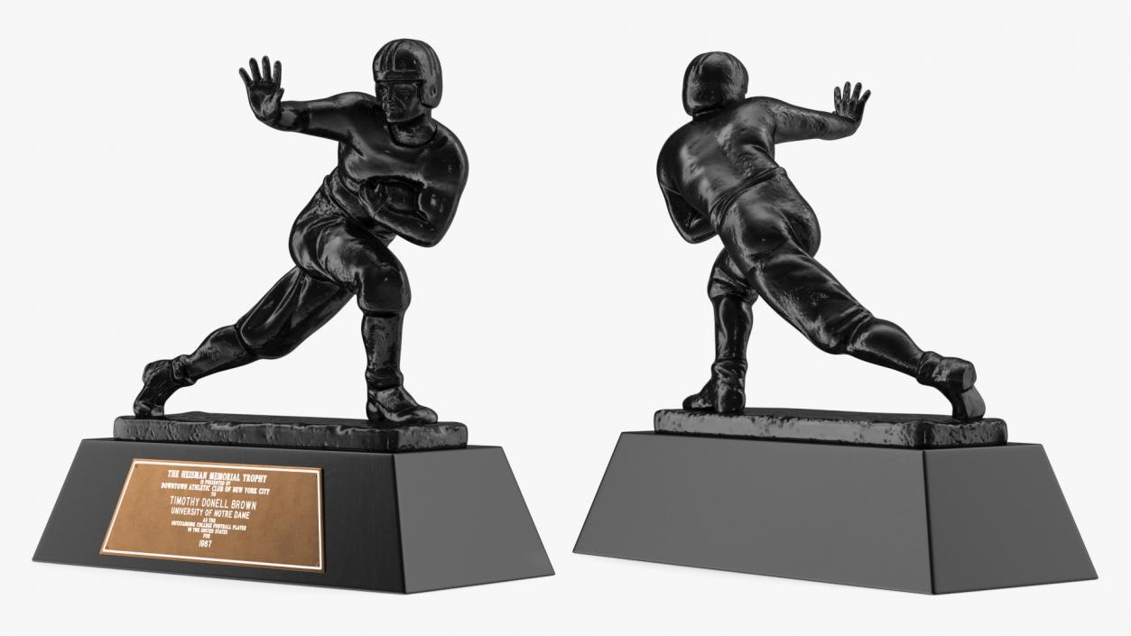 Heisman Memorial Trophy Black 3D model