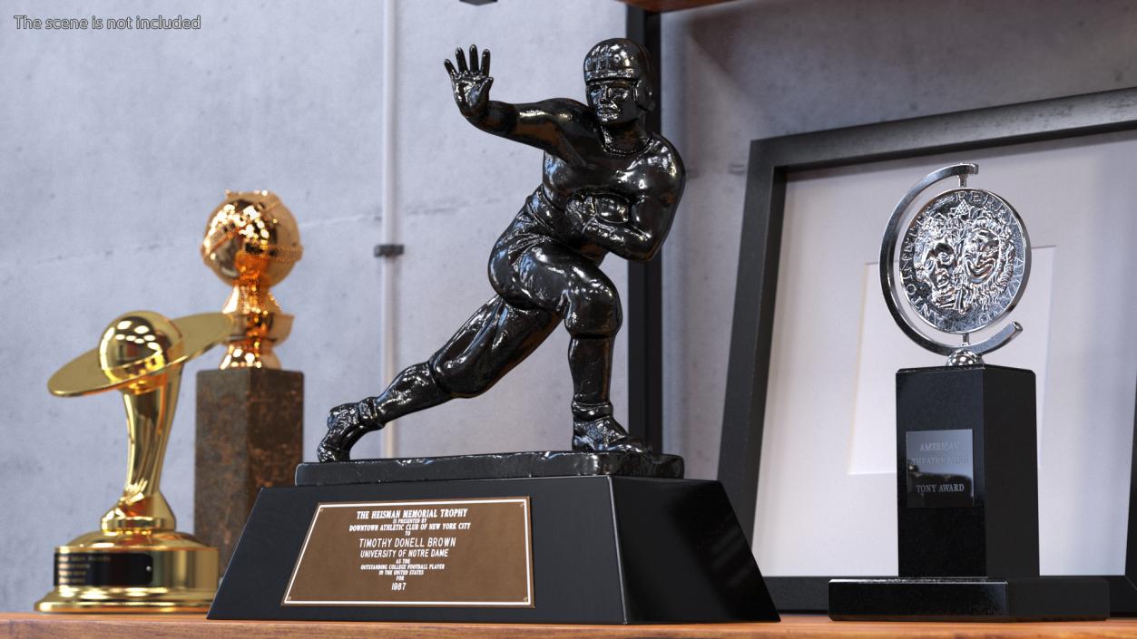 Heisman Memorial Trophy Black 3D model