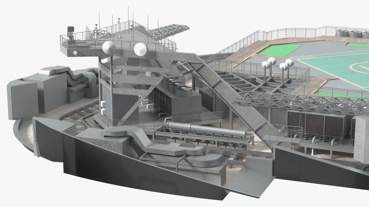 3D model Rooftop Helipad