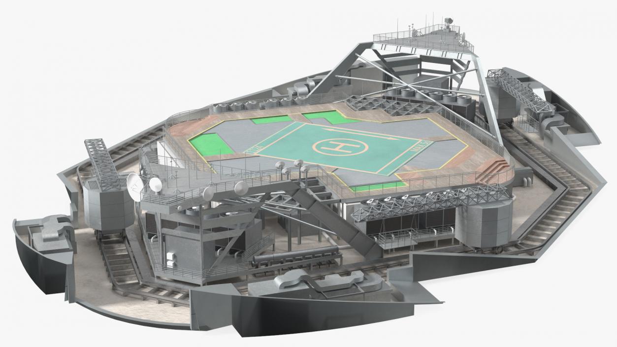 3D model Rooftop Helipad