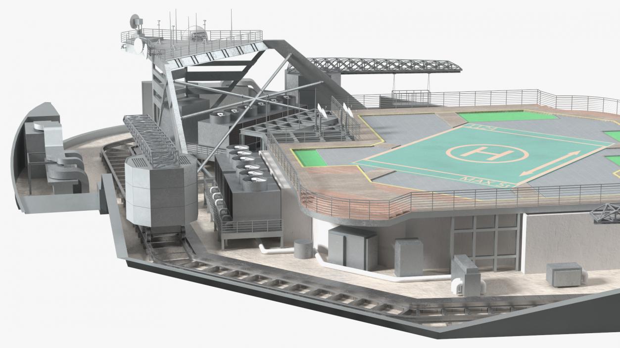 3D model Rooftop Helipad