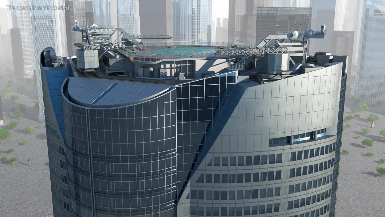 3D model Rooftop Helipad