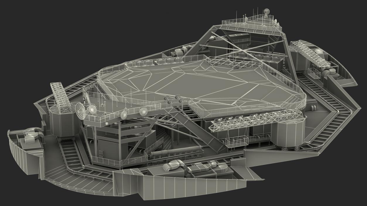 3D model Rooftop Helipad