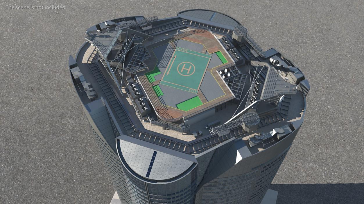 3D model Rooftop Helipad