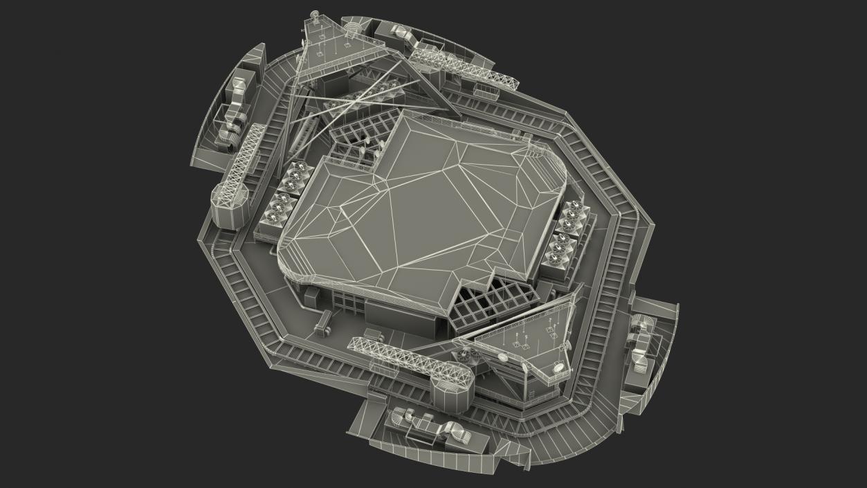 3D model Rooftop Helipad