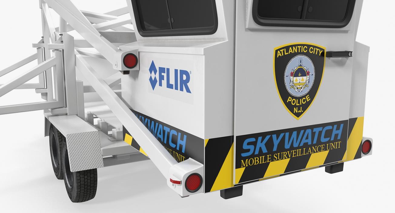 3D Flir SkyWatch Mobile Surveillance Tower Folded