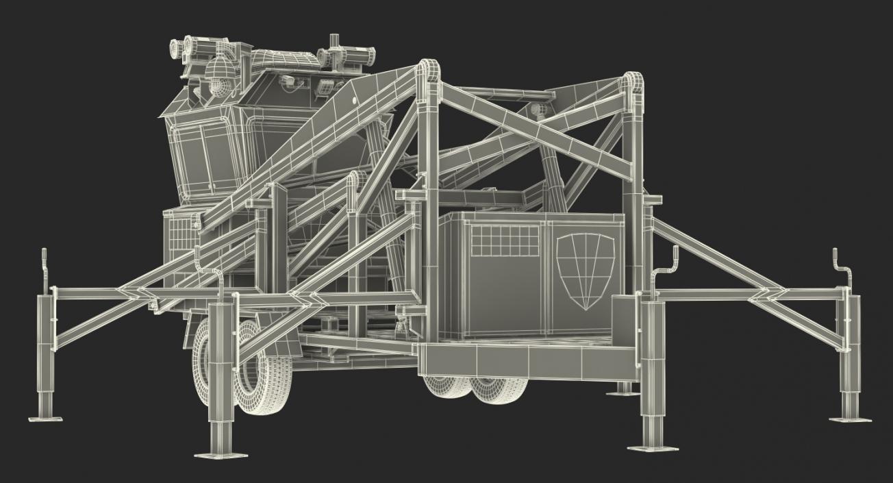 3D Flir SkyWatch Mobile Surveillance Tower Folded