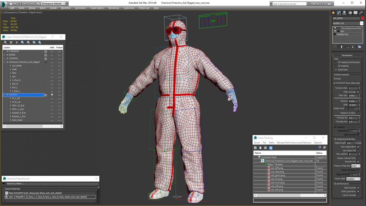 3D Chemical Protective Suit Rigged