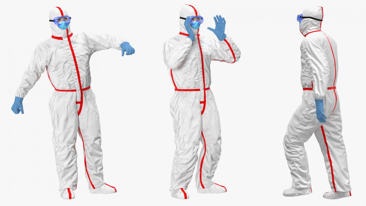 3D Chemical Protective Suit Rigged