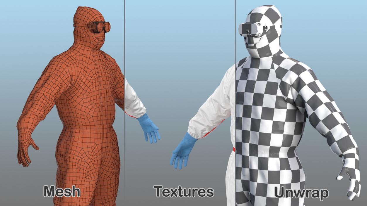 3D Chemical Protective Suit Rigged