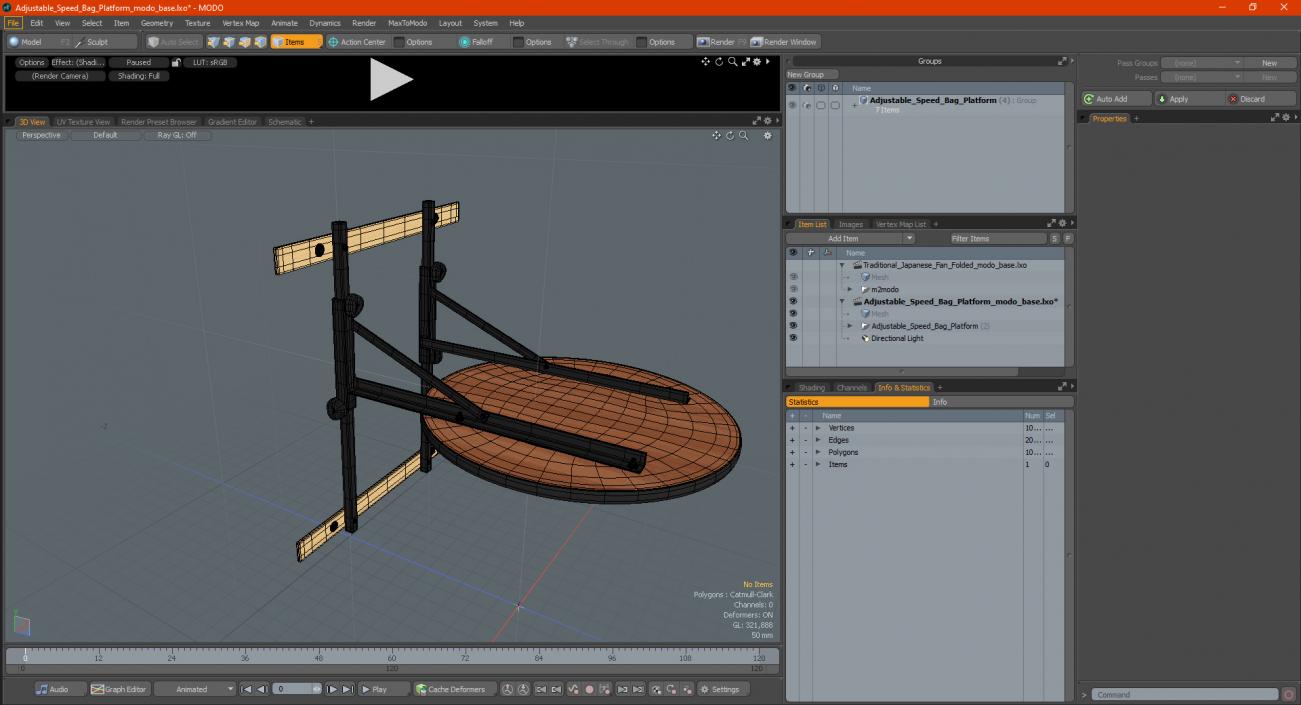 Adjustable Speed Bag Platform 3D model